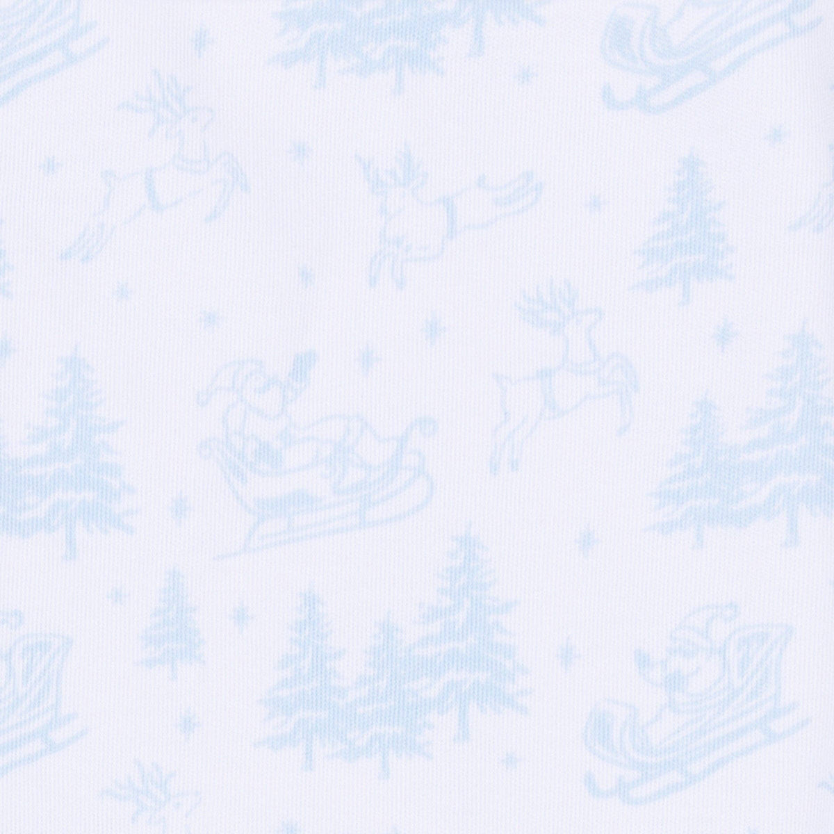 Holiday Toile Pullover Sweatshirt - White Light Blue
