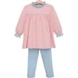 Annie Pants Set- Light Pink/Light Blue