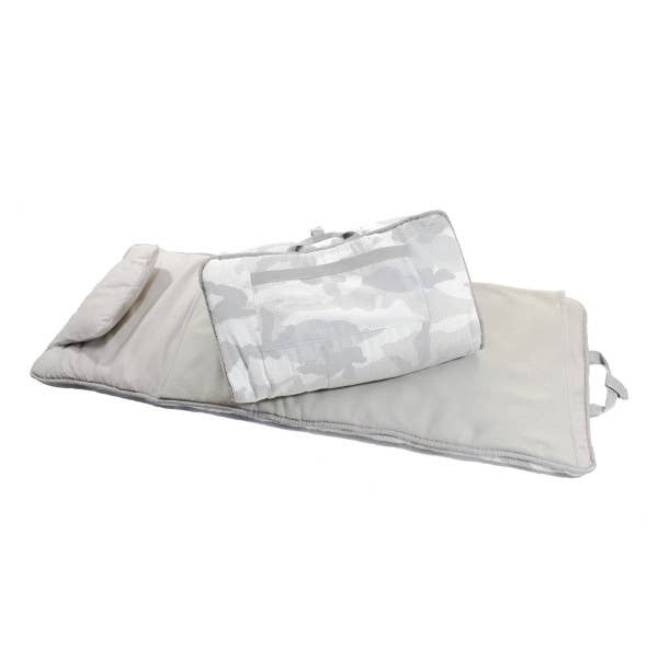 Snow Camo (Grey) Seersucker Nap Roll | Mint