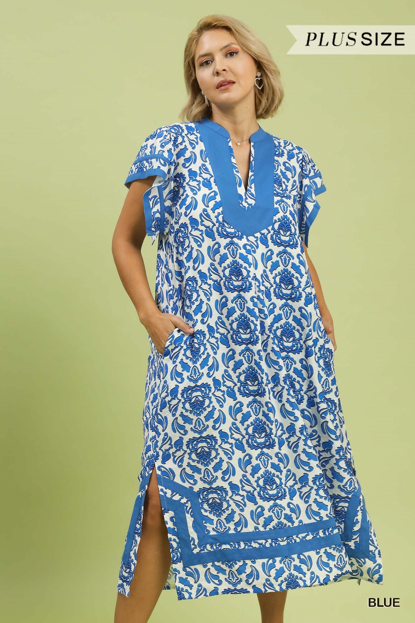 PLUS PORCH SWING BLUE DRESS
