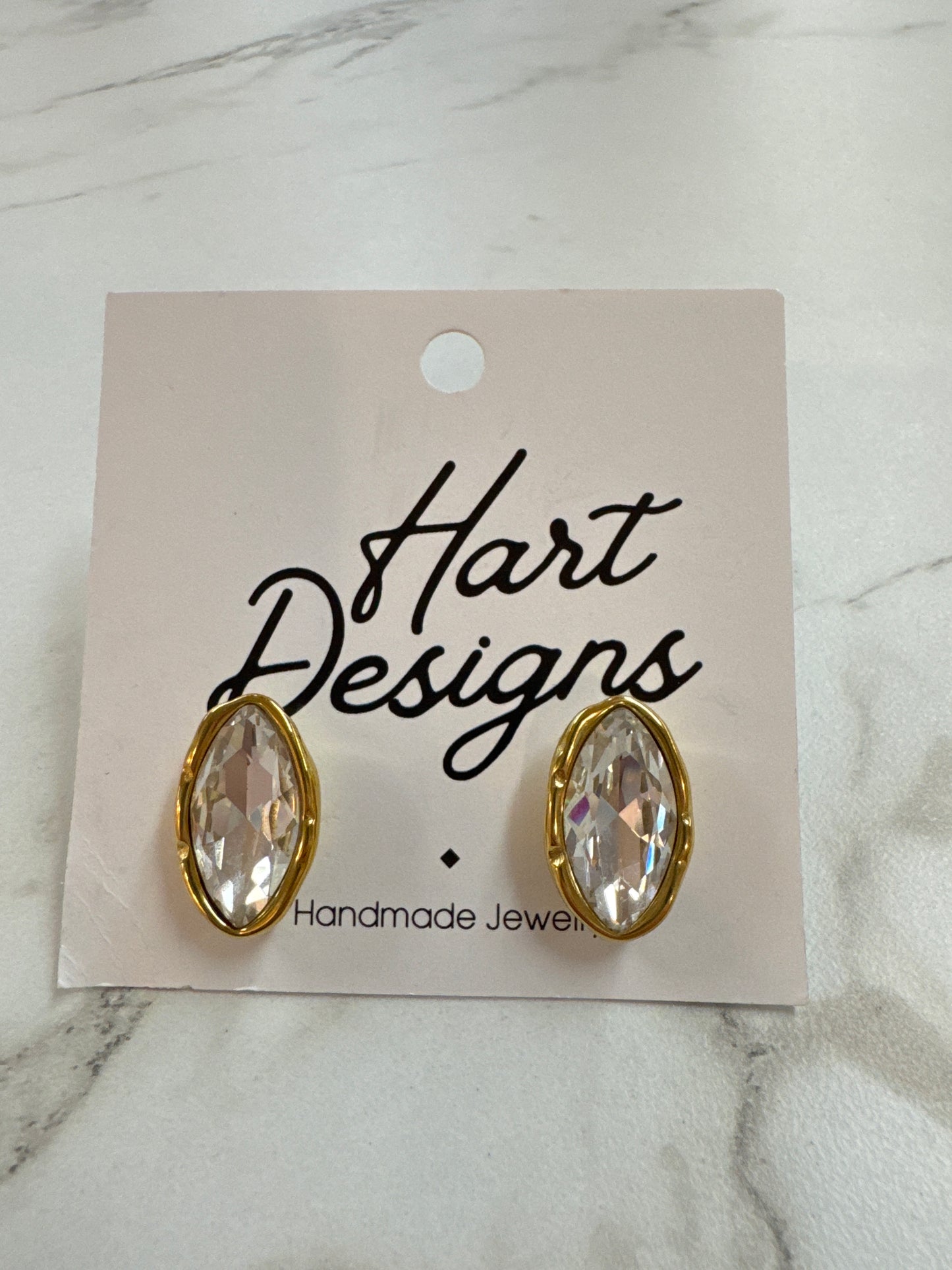 HD Diamond Oval Earrings