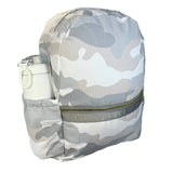 Snow Camo Seersucker Medium Backpack w/ Pocket | Mint