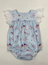 Elizabeth Eyelet Sleeve Bubble- Fireworks and Freedom