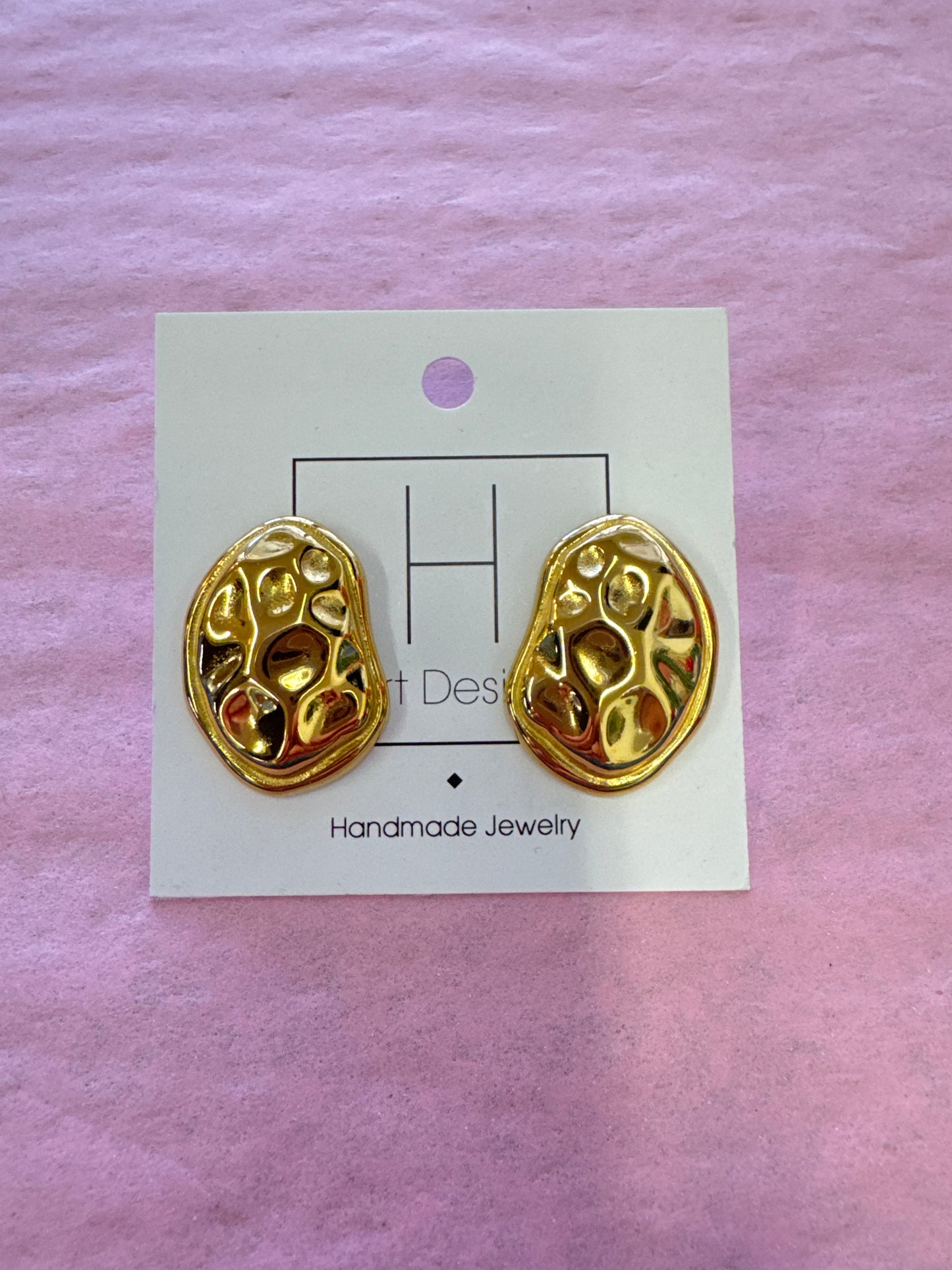 Hart Designs Gold Hammered Studs