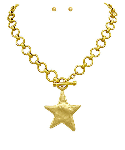 Hammered Star Necklace