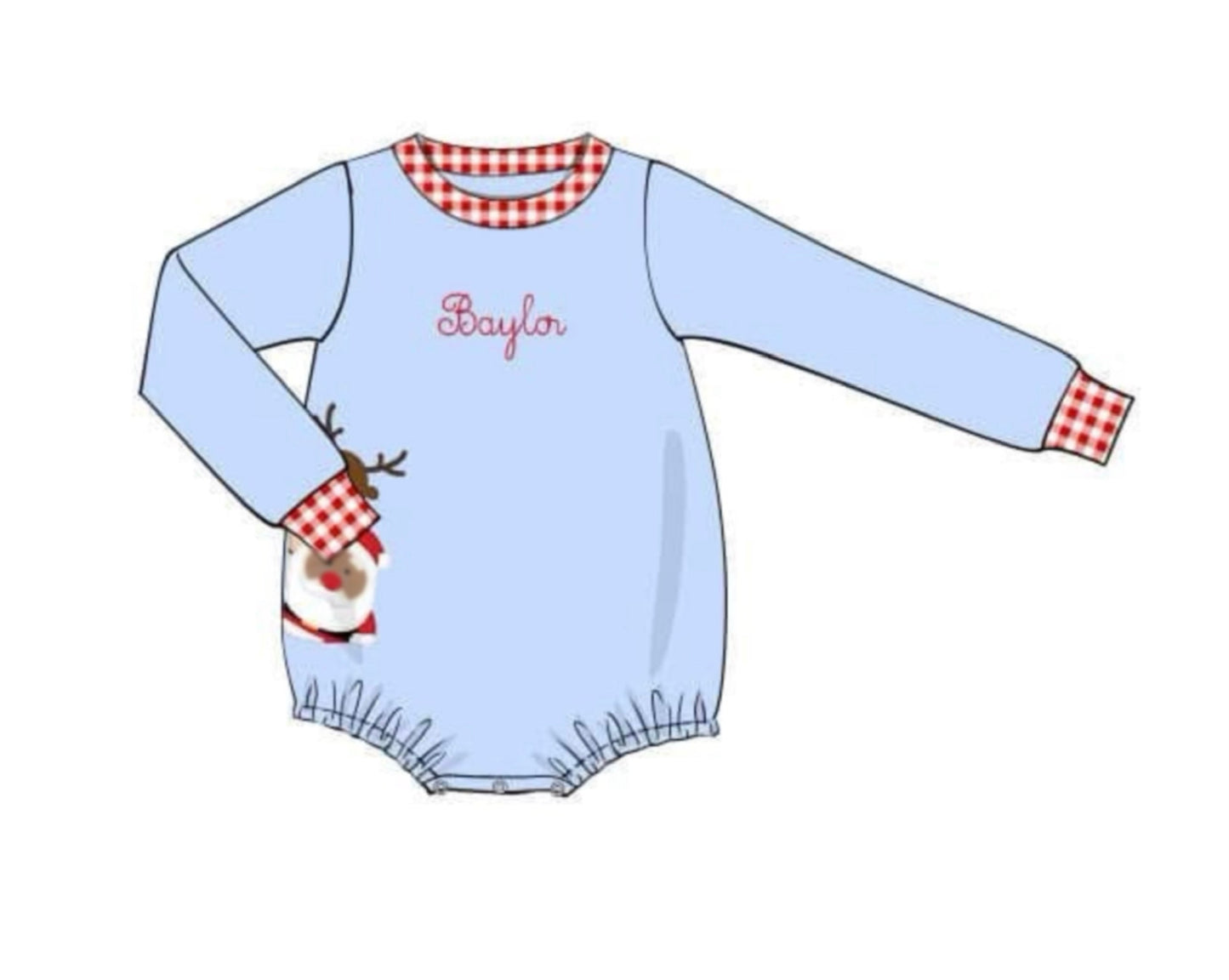 PO92 Santa & Rudolph Bubble Brown Santa