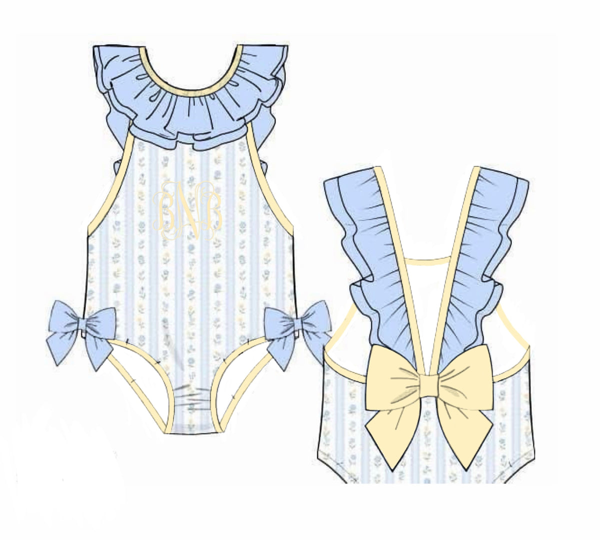 PO95 Butter & Blues Swim Girl 1pc.