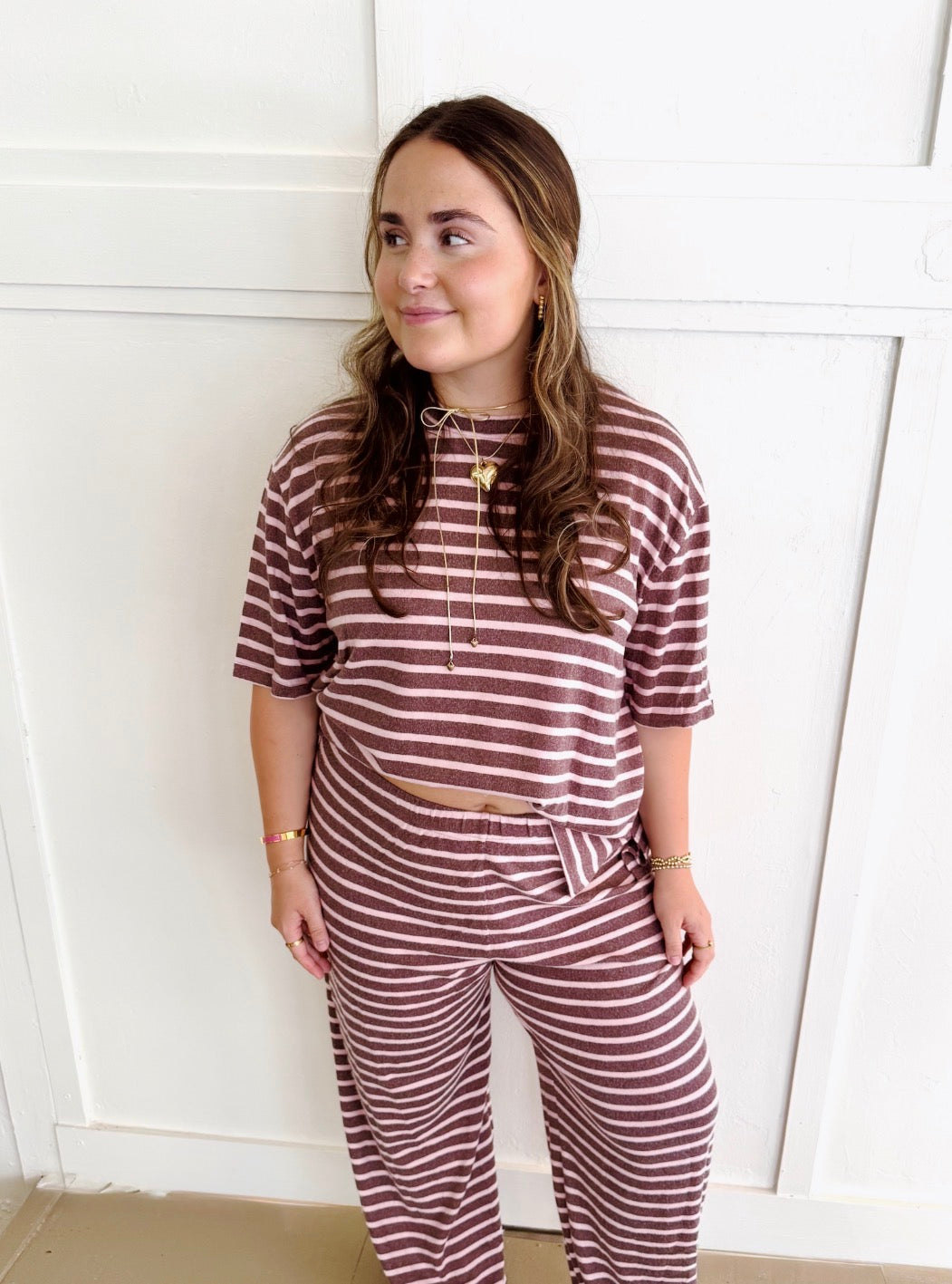 Railey Striped Fuzzy Pants