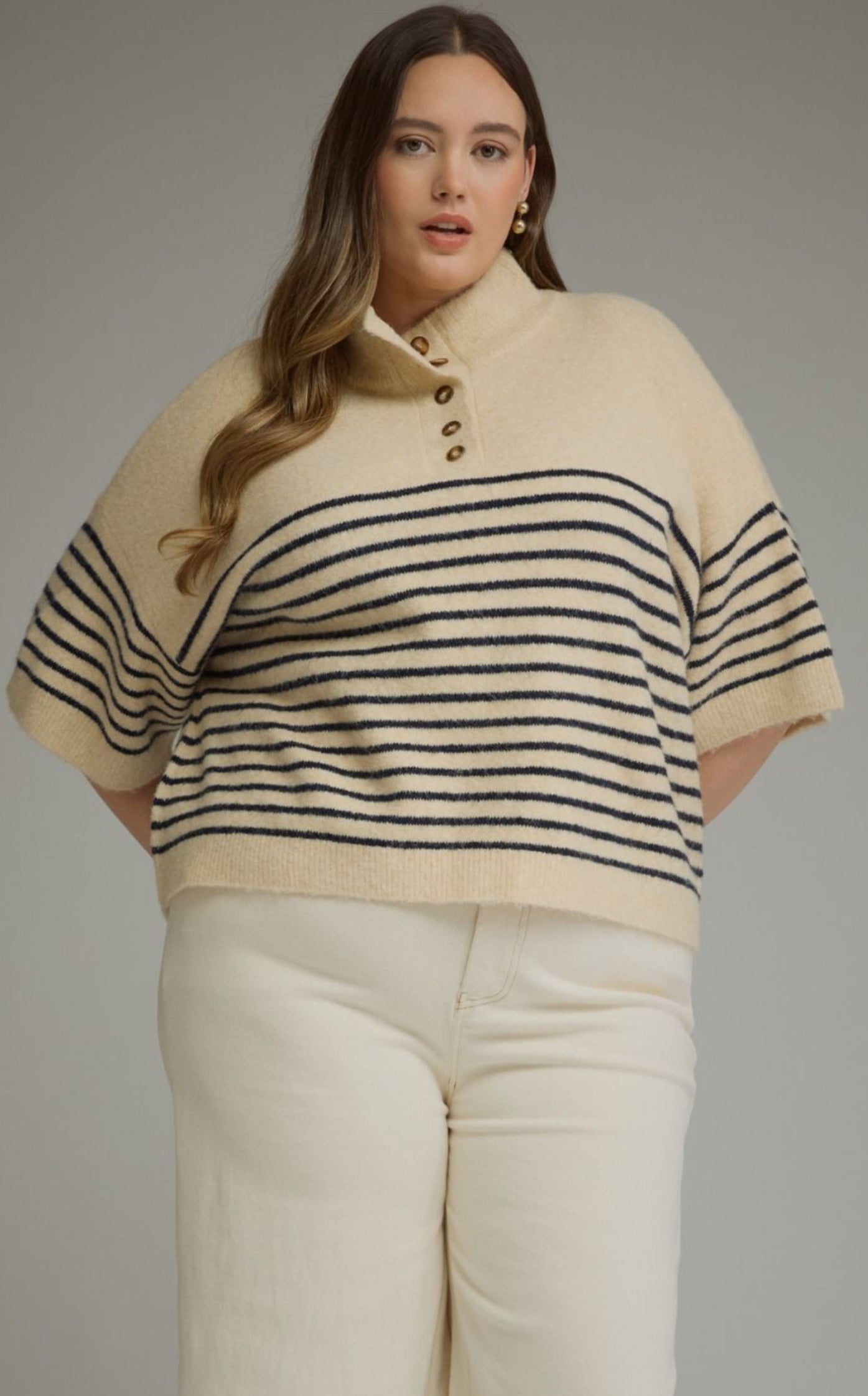 Striped Shortsleeved Sweater