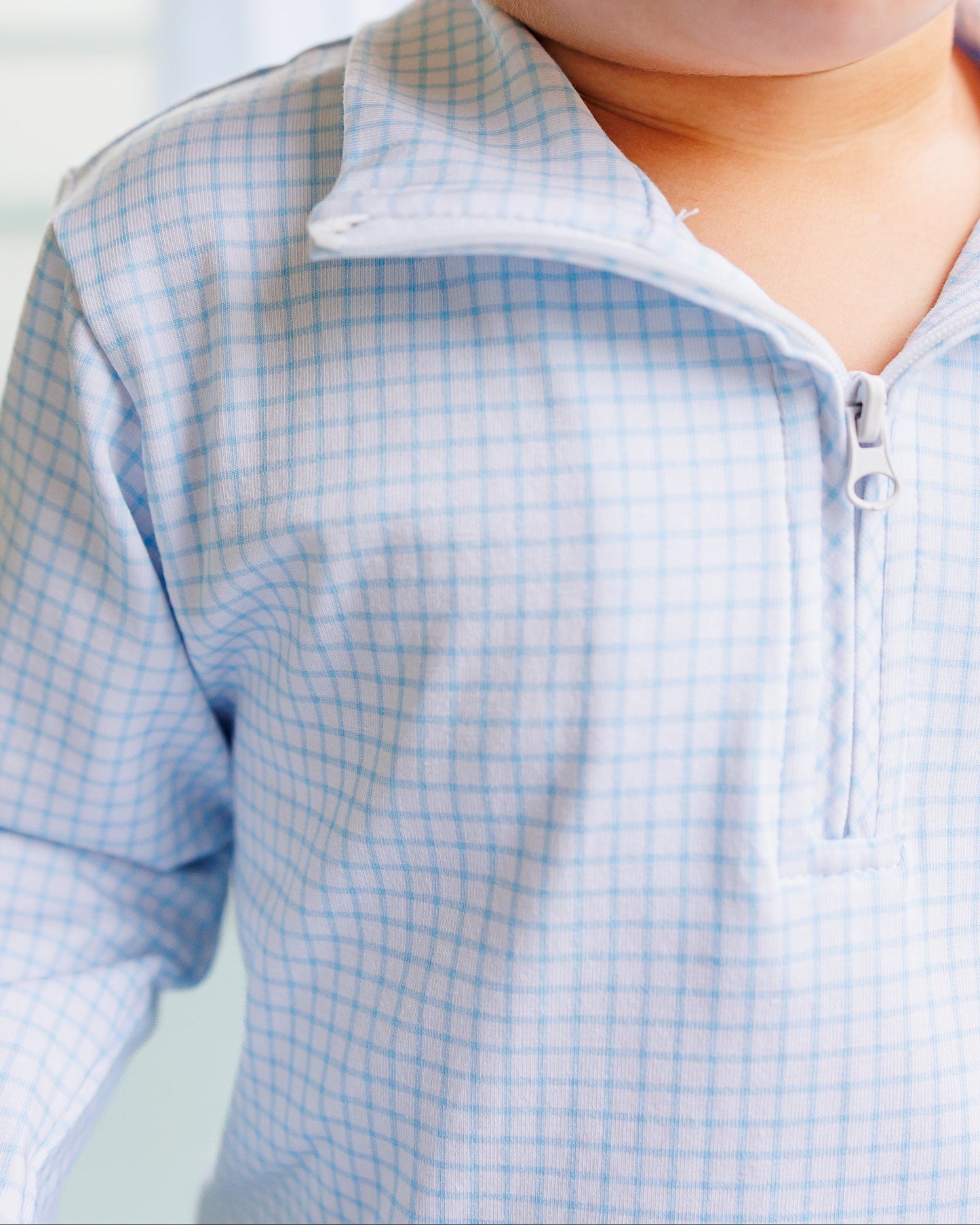 Jellybean Fall - Evan Pullover Light Blue Windowpane