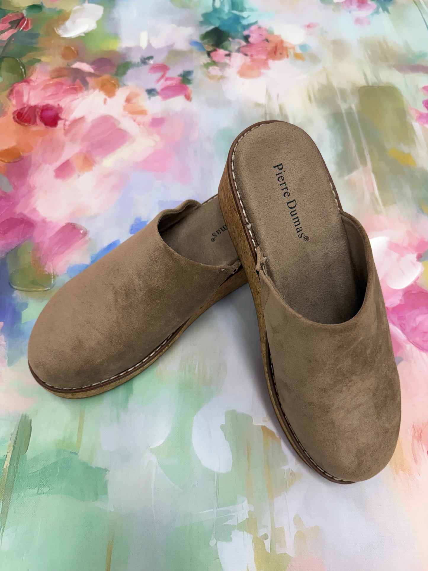 Taupe Suede Wedge