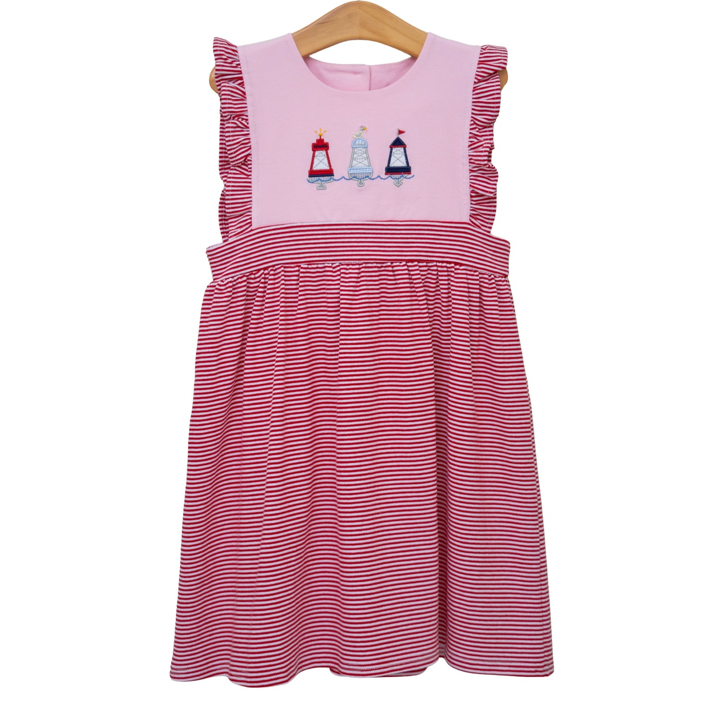 Jellybean Summer - Red, White and Buoy Sophia Dress