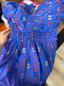 Blue Mix Smocked Ruffle dress