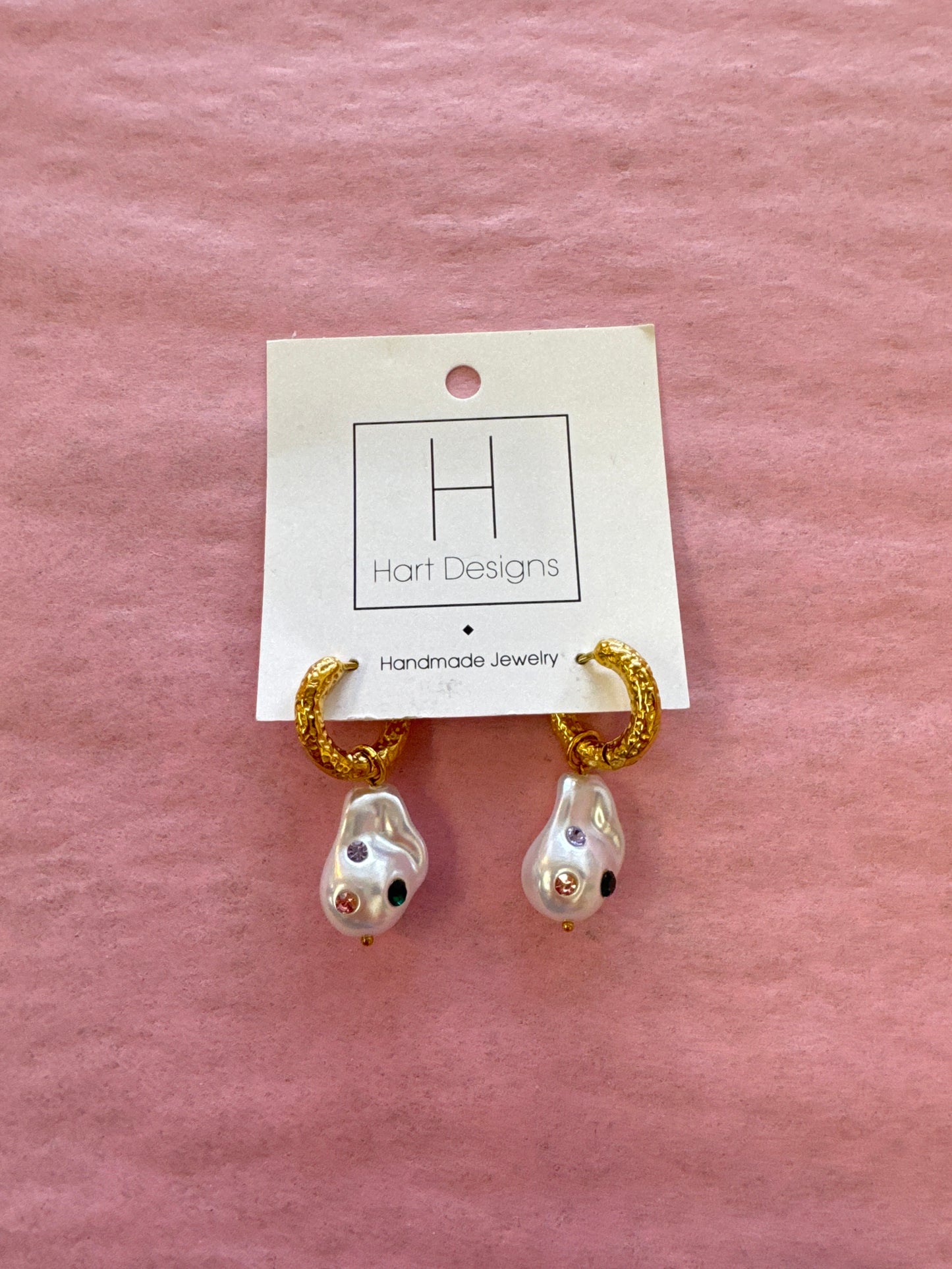 Hart Designs Pearl & Diamond Earrings