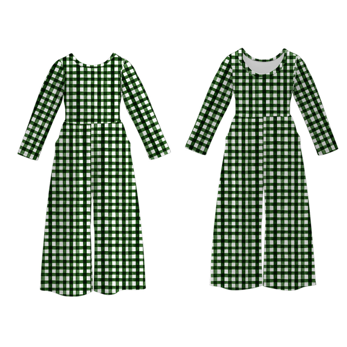 Girls' Christmas printed jumpsuit