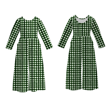 Girls' Christmas printed jumpsuit