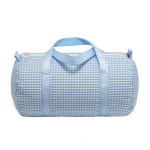 Baby Blue Gingham Baby Duffel | Mint