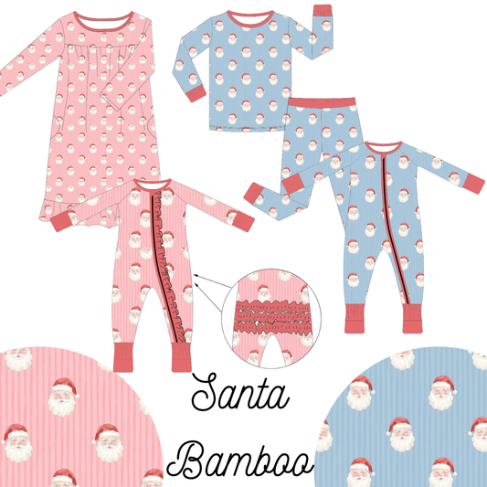 Blue & Red Santa Bamboo
