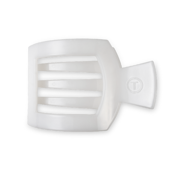 Square Flat Hair Clip | Medium | Coconut White