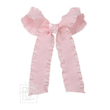 Double Ruffle Tail Bow on Alligator Clip