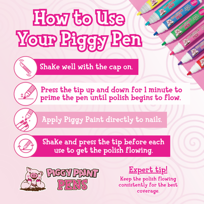 Piggy Pen Display Non-Toxic Kids Nail Polish