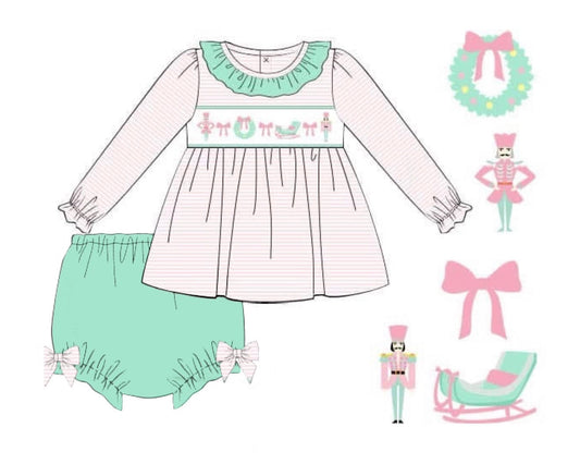 PO92 Pastel Nutcrackers Bloomer Set