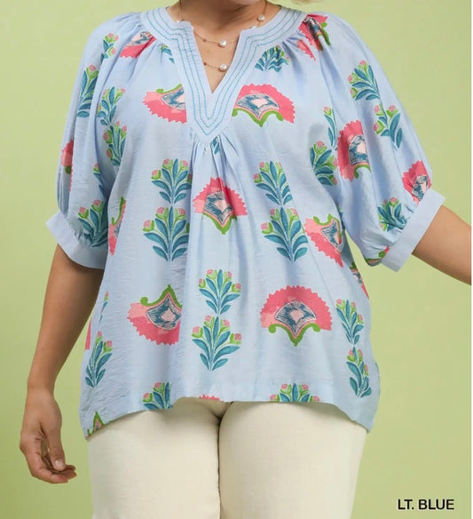 Umgee Smocked Front Top