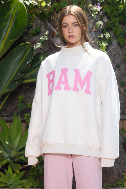 MAHJONG | Reversible "MAHJ" & "BAM" MockNeck Sweatshirt