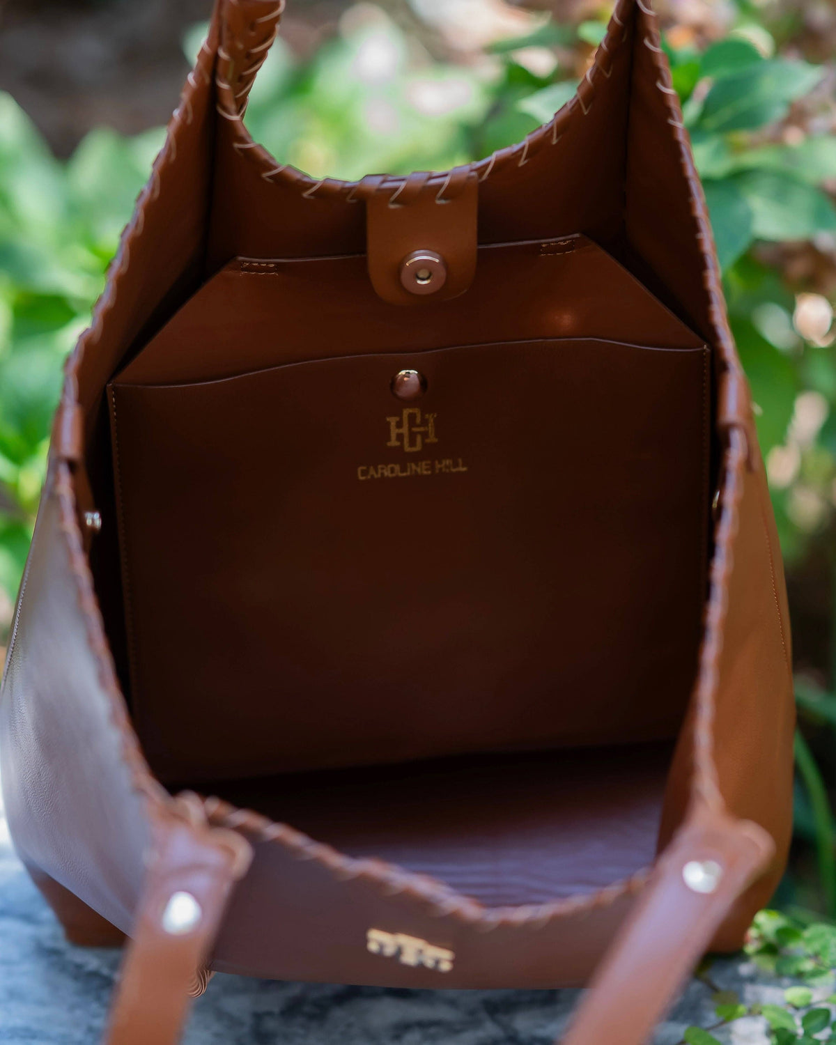 Emory Whipstitch Tote D Chocolate
