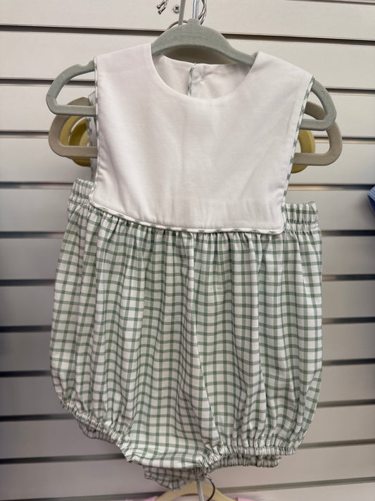 GREEN GINGHAM BUBBLE