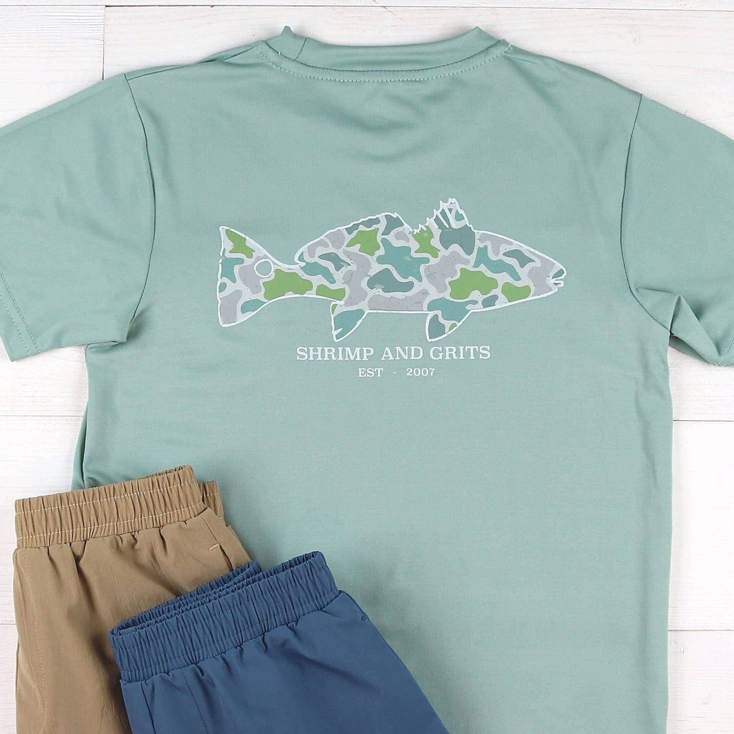 Coastal Camo Performance Graphic Tee