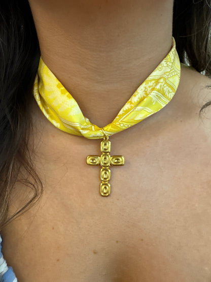 Hart Designs Green Cross Scarf Necklaces