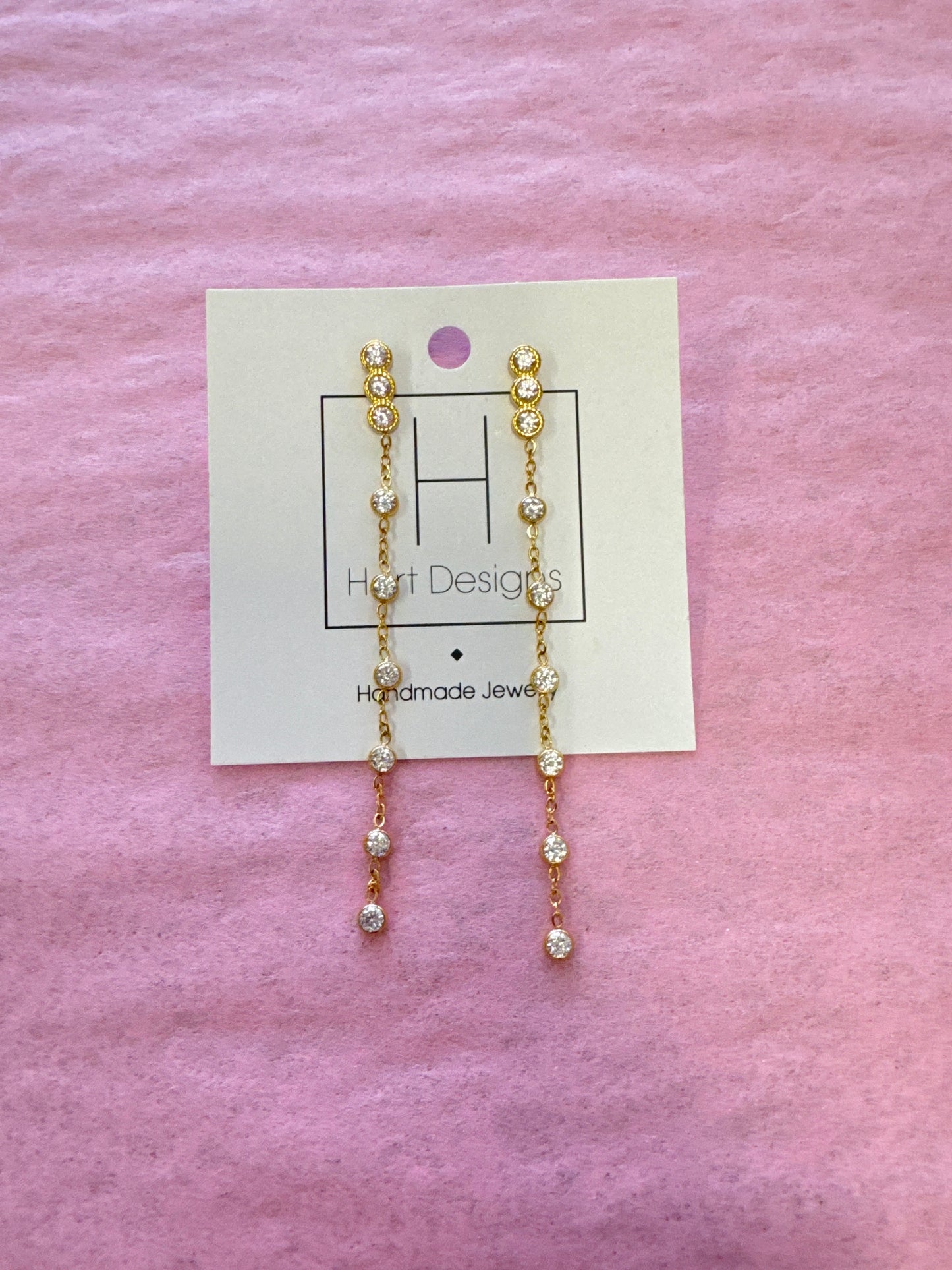 Hart Designs Gold & Diamond Dangle Earrings