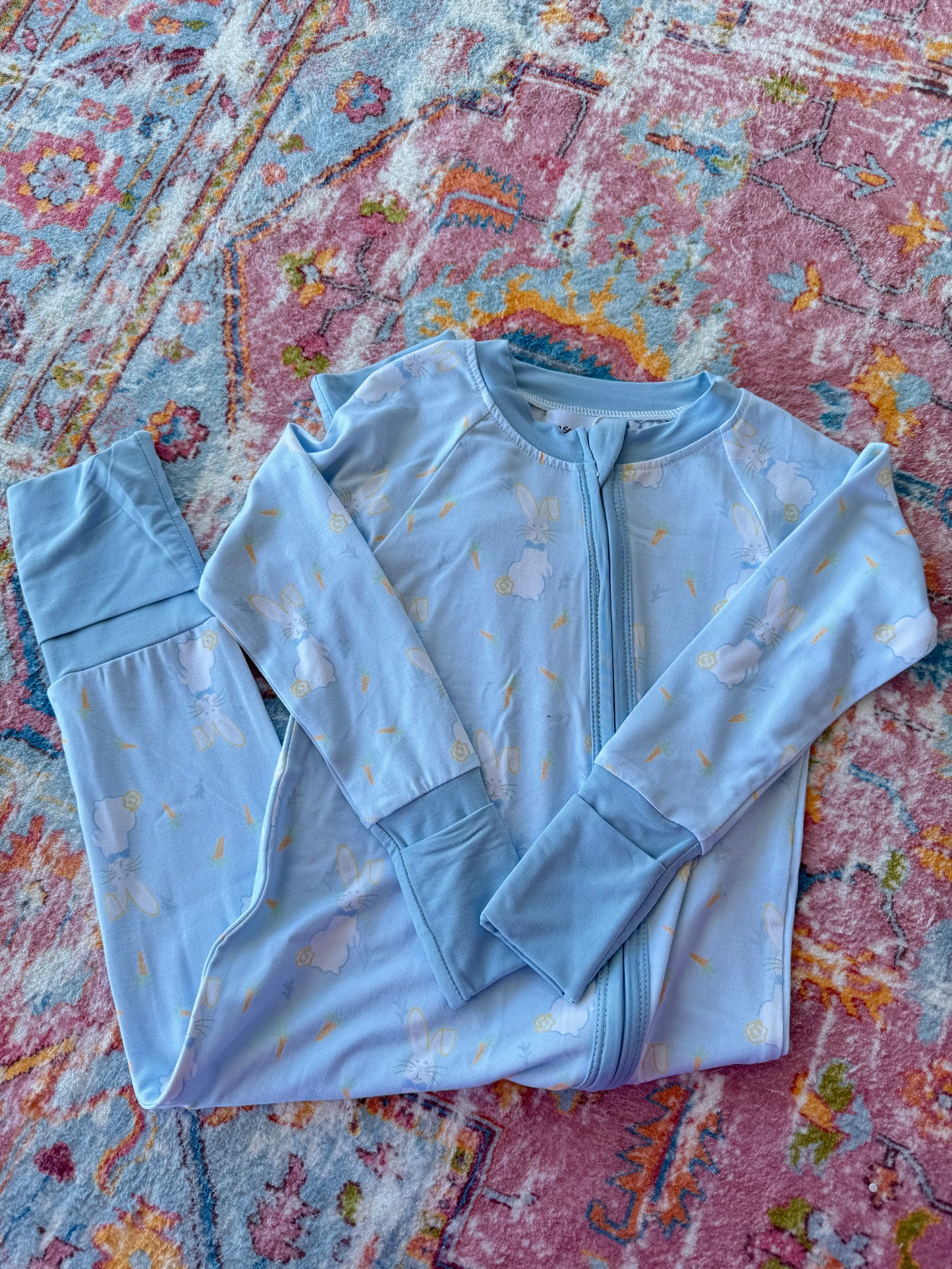 Blue Bunny PJ Zipper