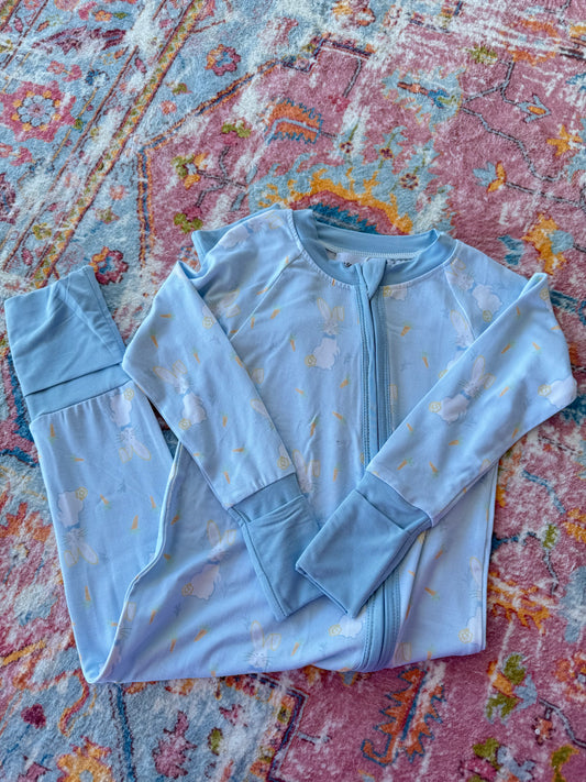 Blue Bunny PJ Zipper