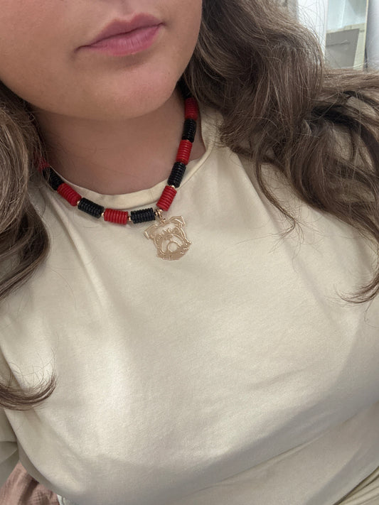 Red & Black Dawg Necklace