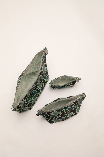 Pebble Camo Easy Clean Wipeable Pouch (Set of 3)