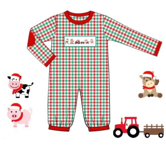 PO92 Christmas on the Farm Romper