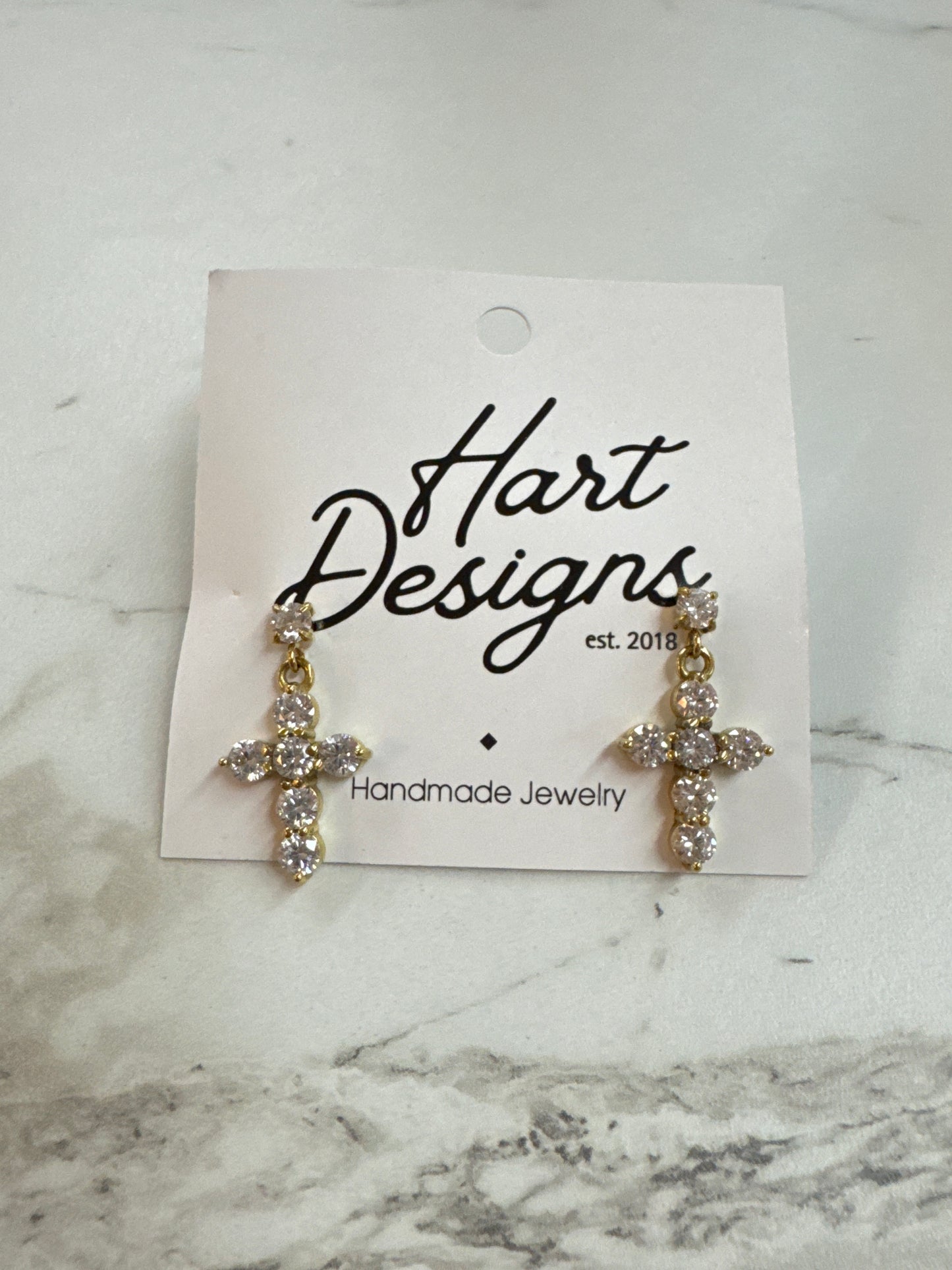 HD Diamond Cross Earrings