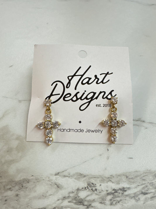 HD Diamond Cross Earrings