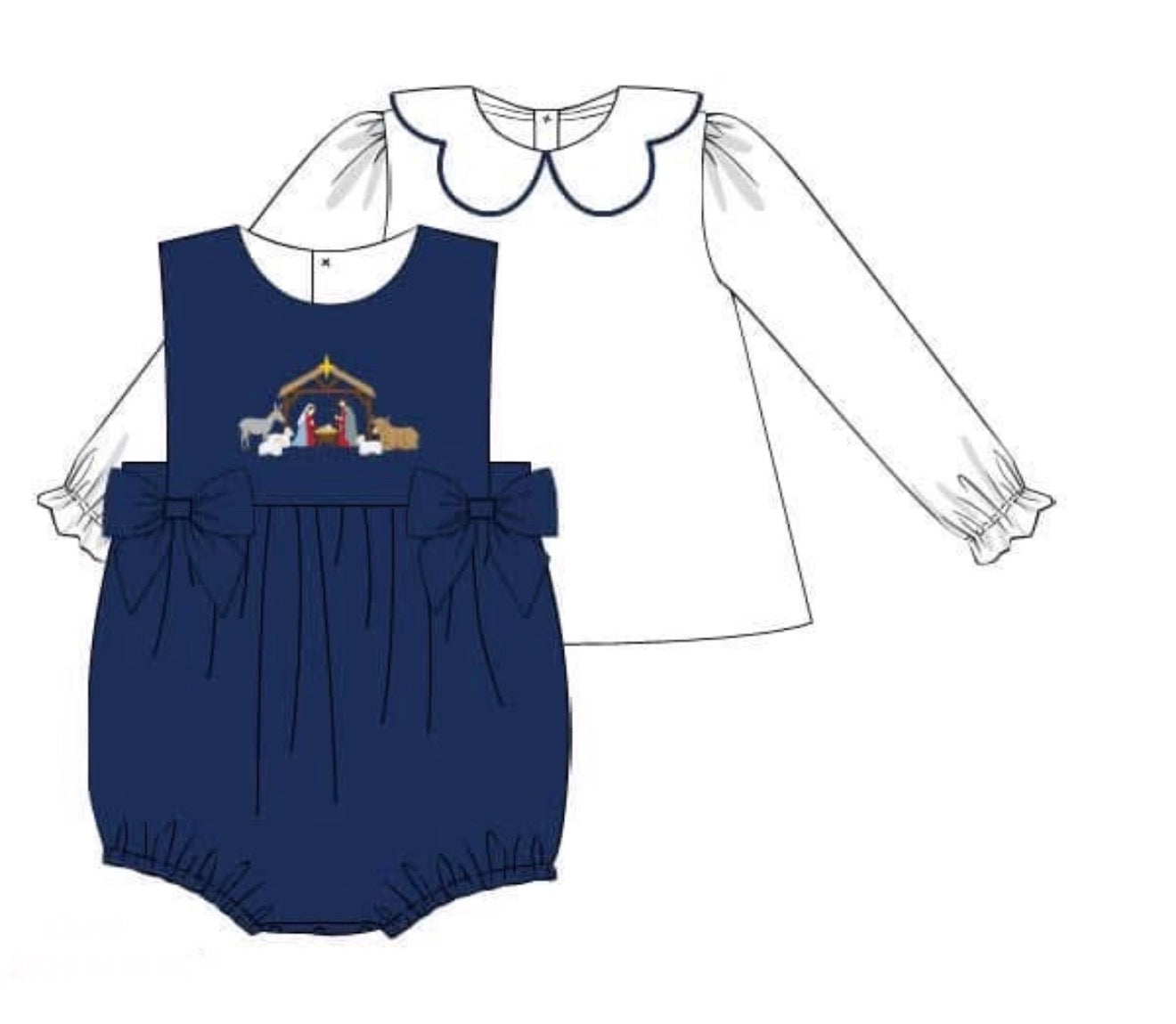 PO92 O Holy Night Girl Bubble Set