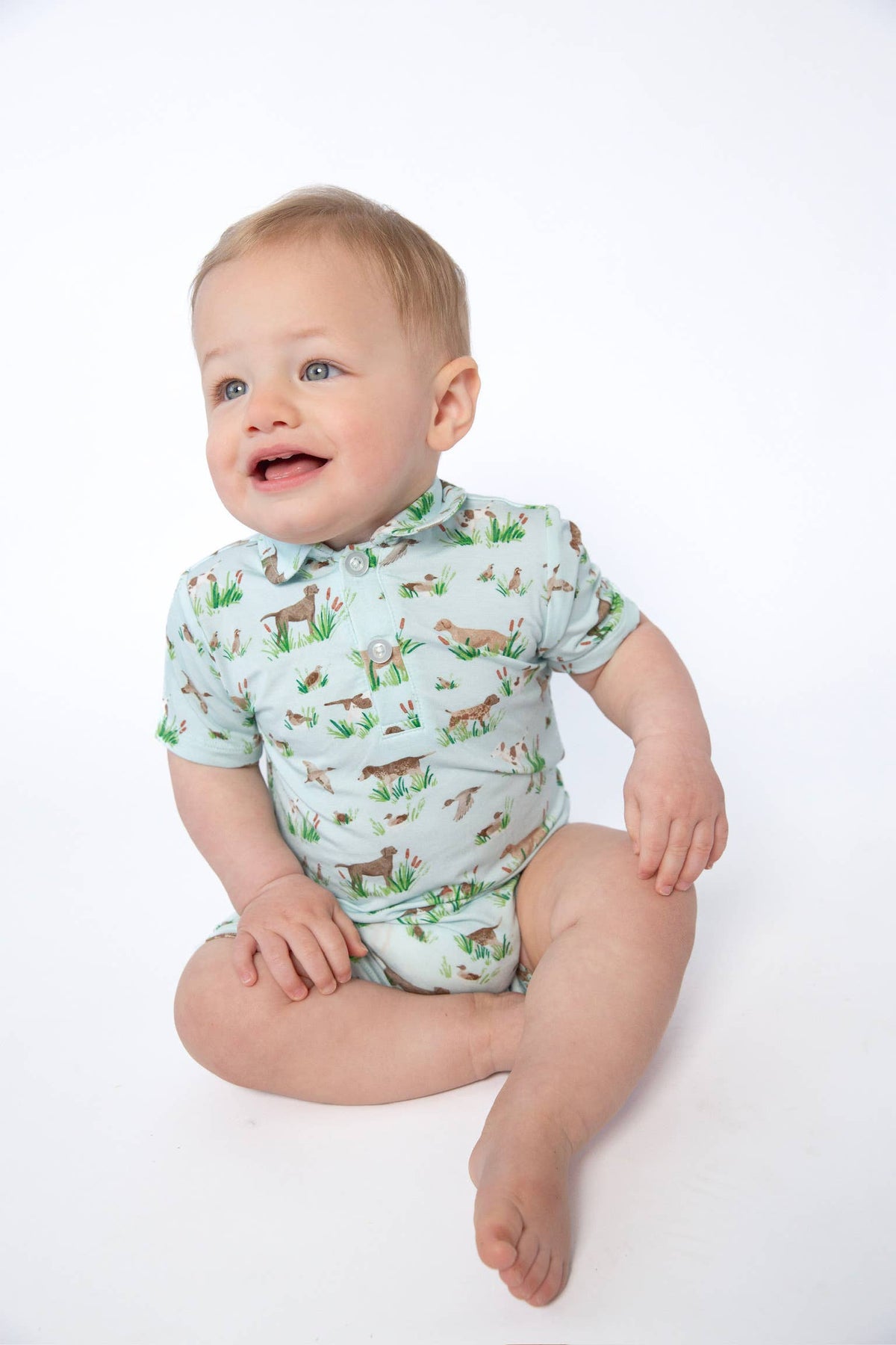 Delta Bird Hunting Dogs - SS Polo Romper