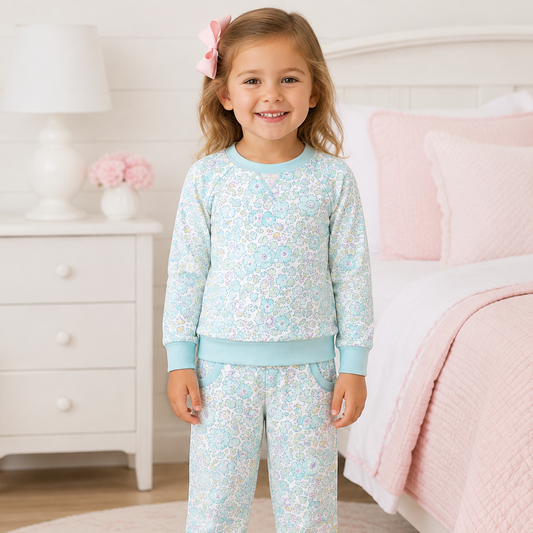 Comfy Club Aqua Floral Set - ETA JANUARY