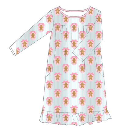 Pink & Blue Gingerbread Bamboo