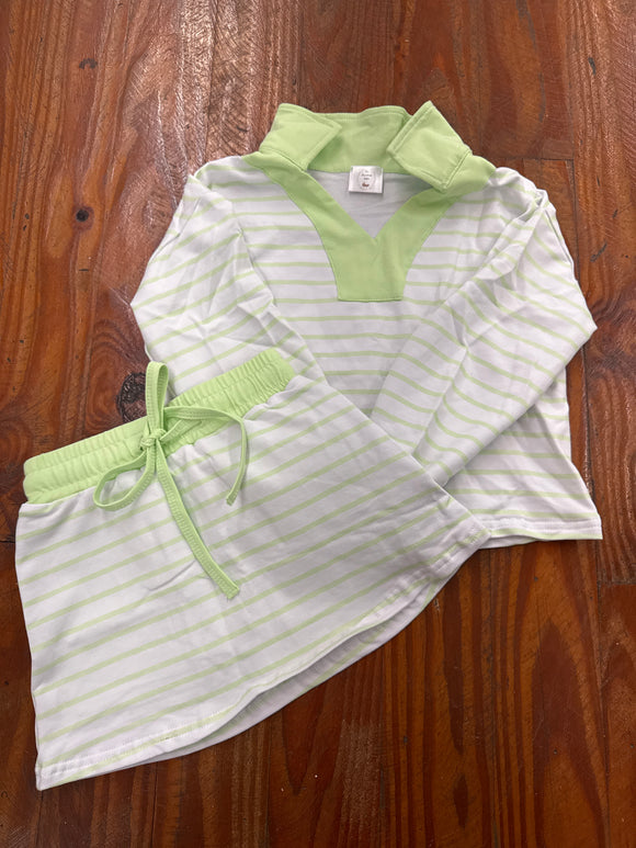 Green Striped Set