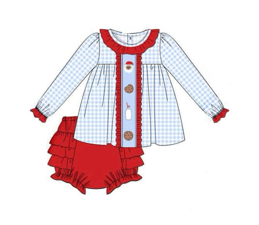 PO92 Milk & Cookies Bloomer Set Brown Santa