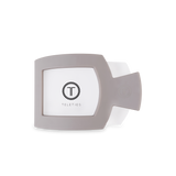 Square Flat Hair Clip | Med. | Silver Flames