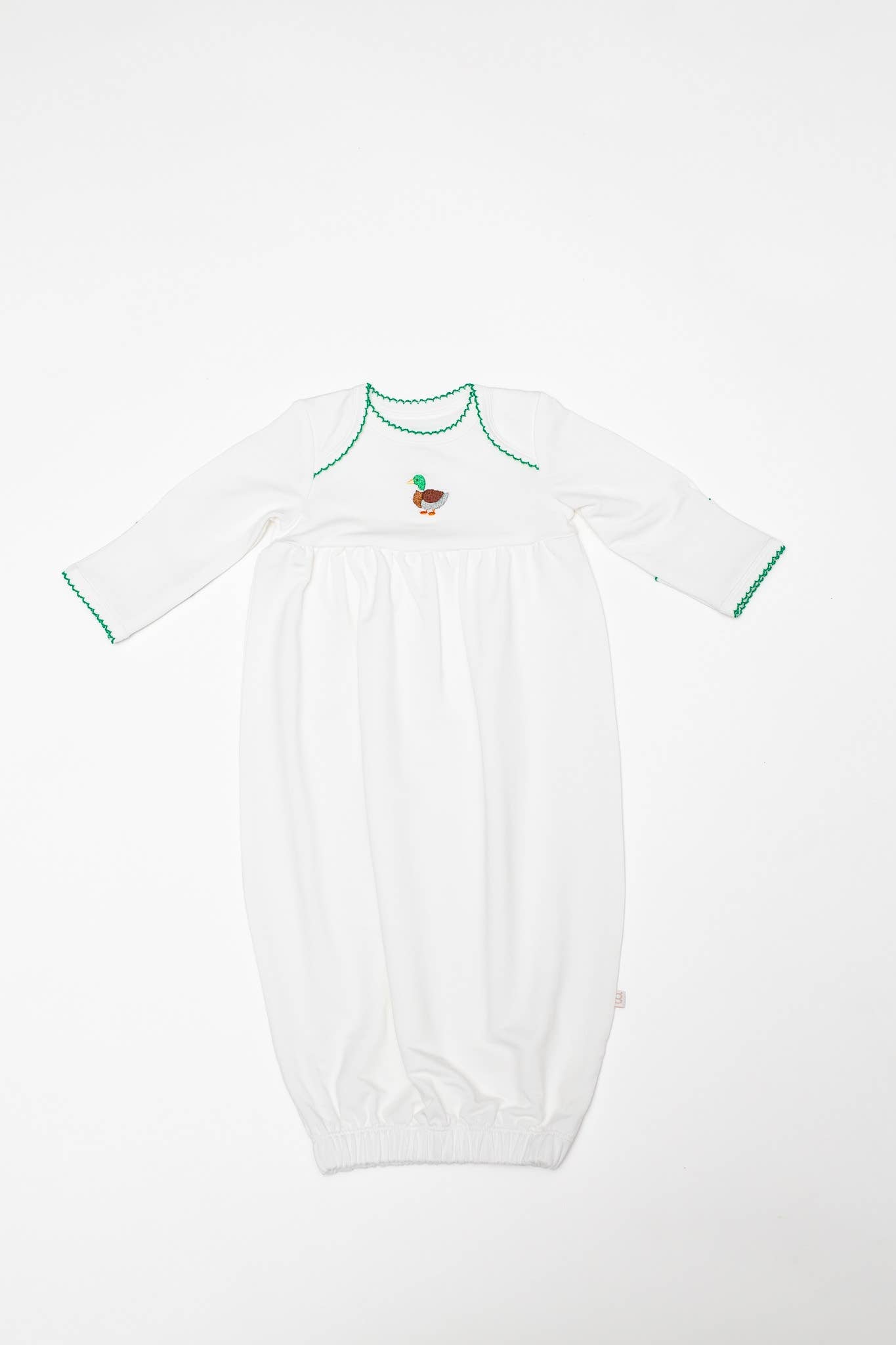 Pip Embroidered Gown - Mallard Duck