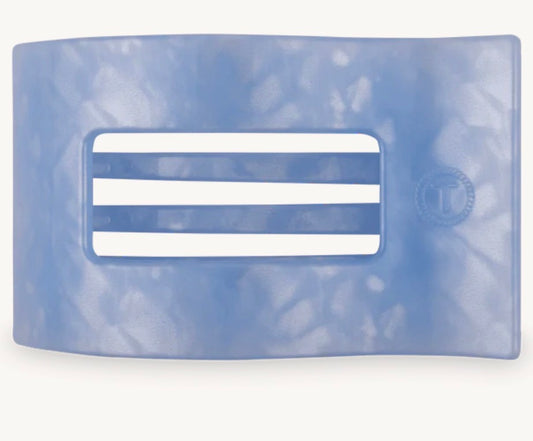 Teleties Medium Rectangle Flat Clip “Blue Lagoon”