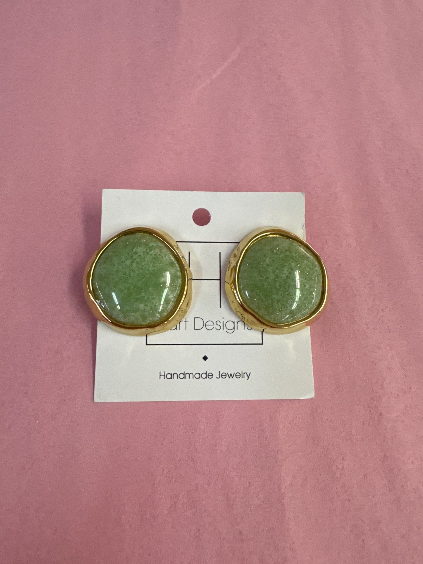 Hart Designs Green & Gold Earrings